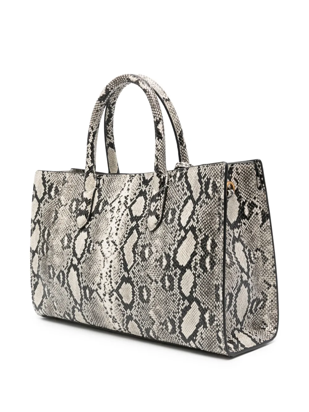 Michael Kors Shopper met slangenhuidprint Beige