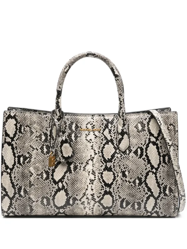Michael Kors snakeskin-print Tote Bag Neutrals FARFETCH