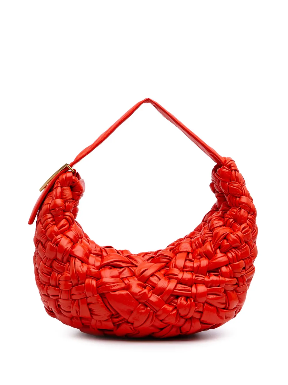 Bottega Veneta Pre-Owned 2012-2024 Foulard Intrecciato Calfskin Banana hobo bag | Red | Image 1