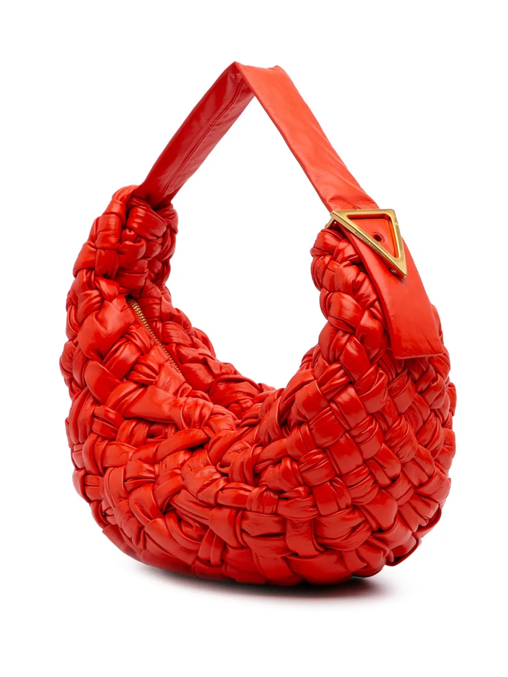 Pre-owned Bottega Veneta 2012-2024 Foulard Intrecciato Calfskin Banana Hobo Bag