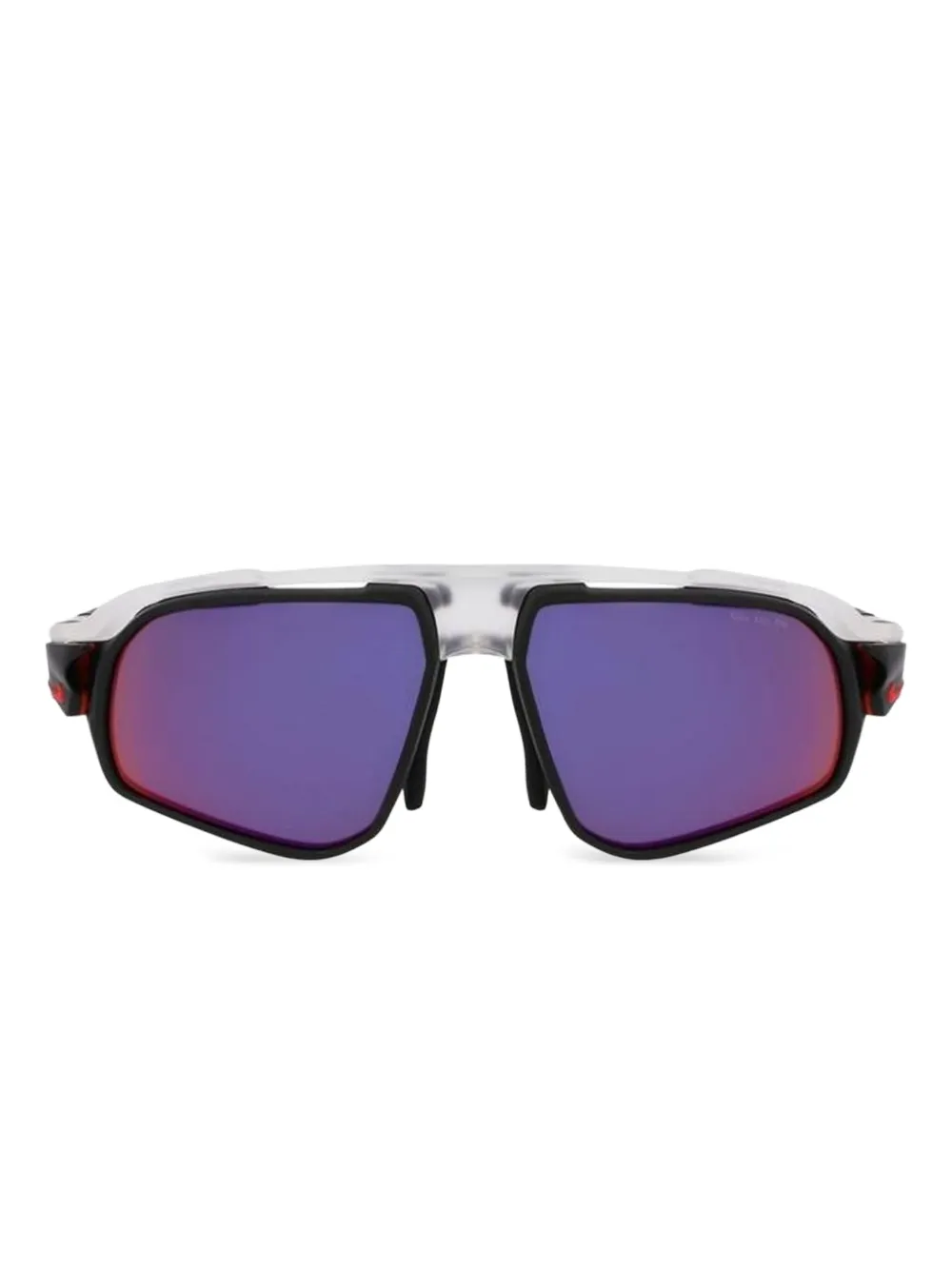 Nike shield-frame sunglasses Zwart