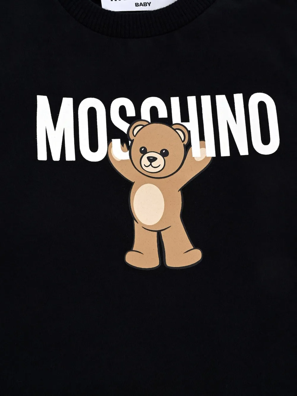 Moschino Kids T-shirt met teddybeerprint Zwart