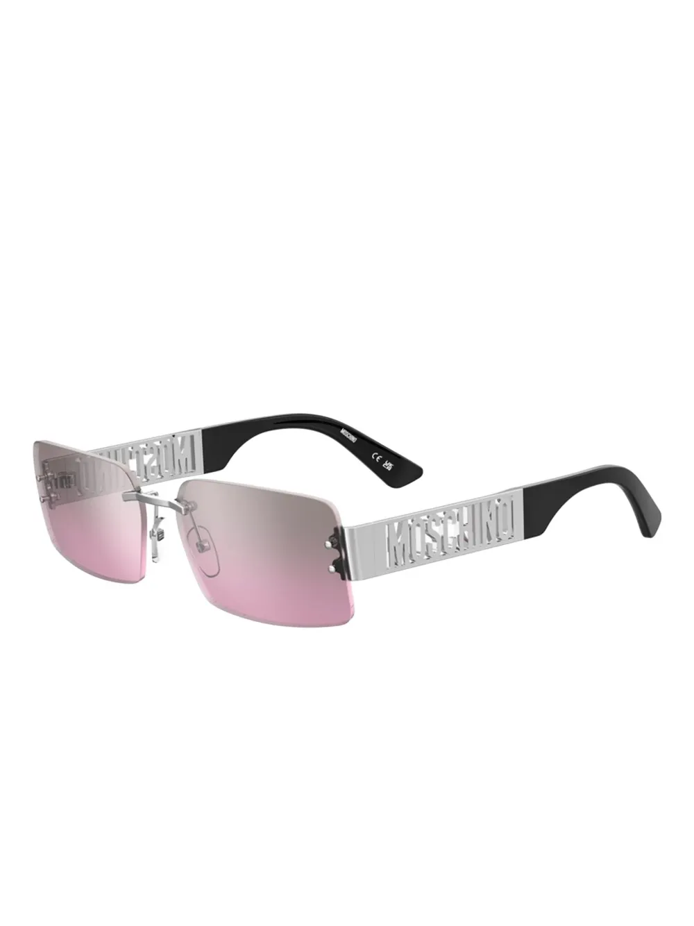 Moschino Eyewear palladium logo sunglasses Zilver