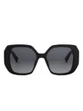 Bvlgari geometric-frame sunglasses - Black