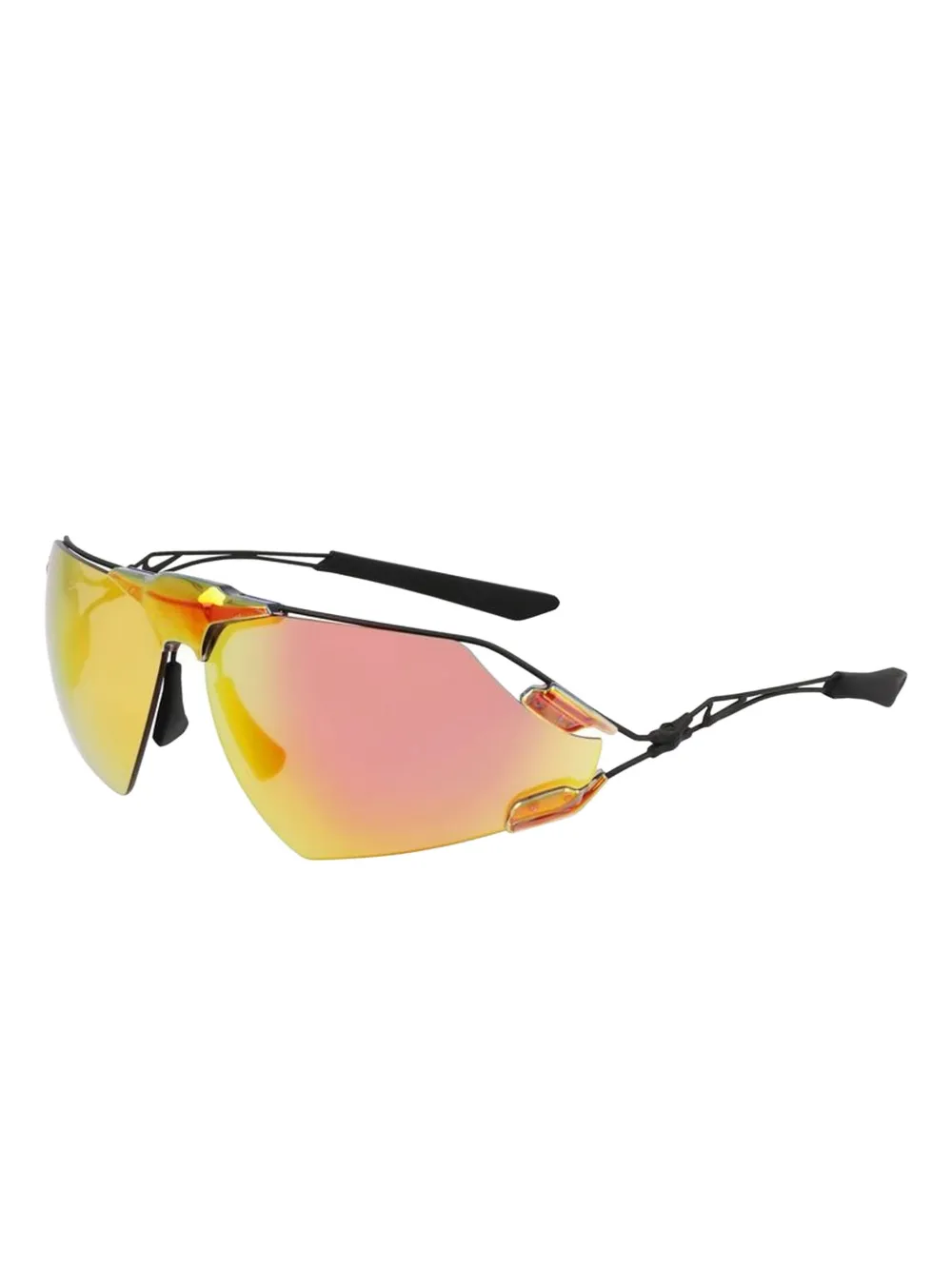 Nike biker-frame sunglasses Zwart