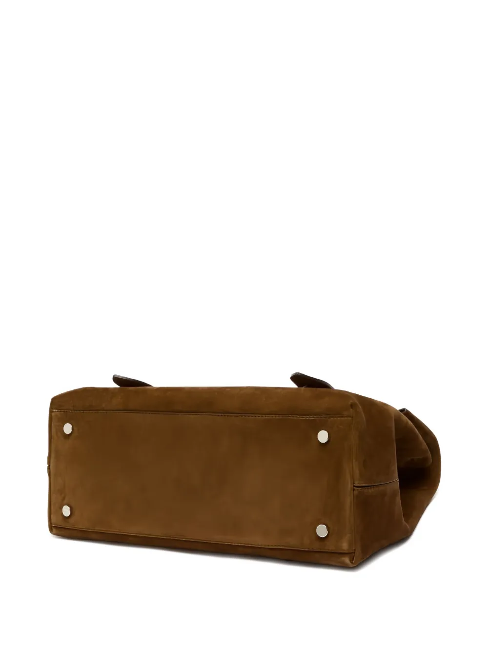 Max Mara Suède handtas met gespdetail Bruin