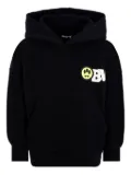 Barrow kids teddy-print hoodie - Black