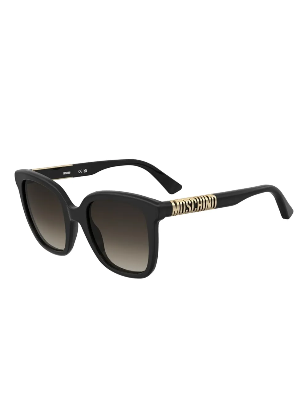 Moschino logo-lettering sunglasses Zwart