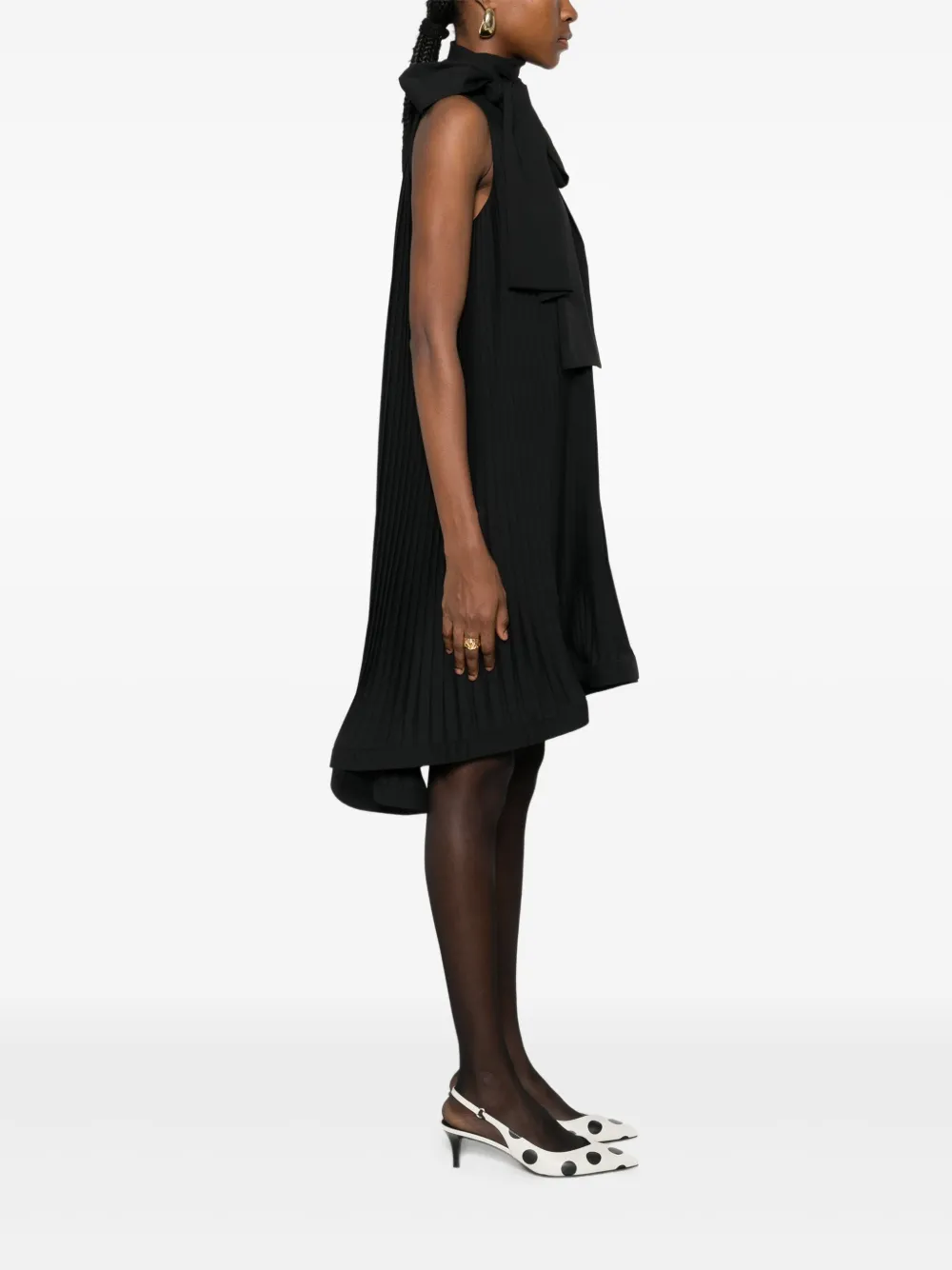P.A.R.O.S.H. Geplooide mini-jurk Zwart