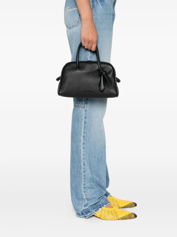 Jacquemus Small The Turismo Leather Tote Bag | Black | FARFETCH