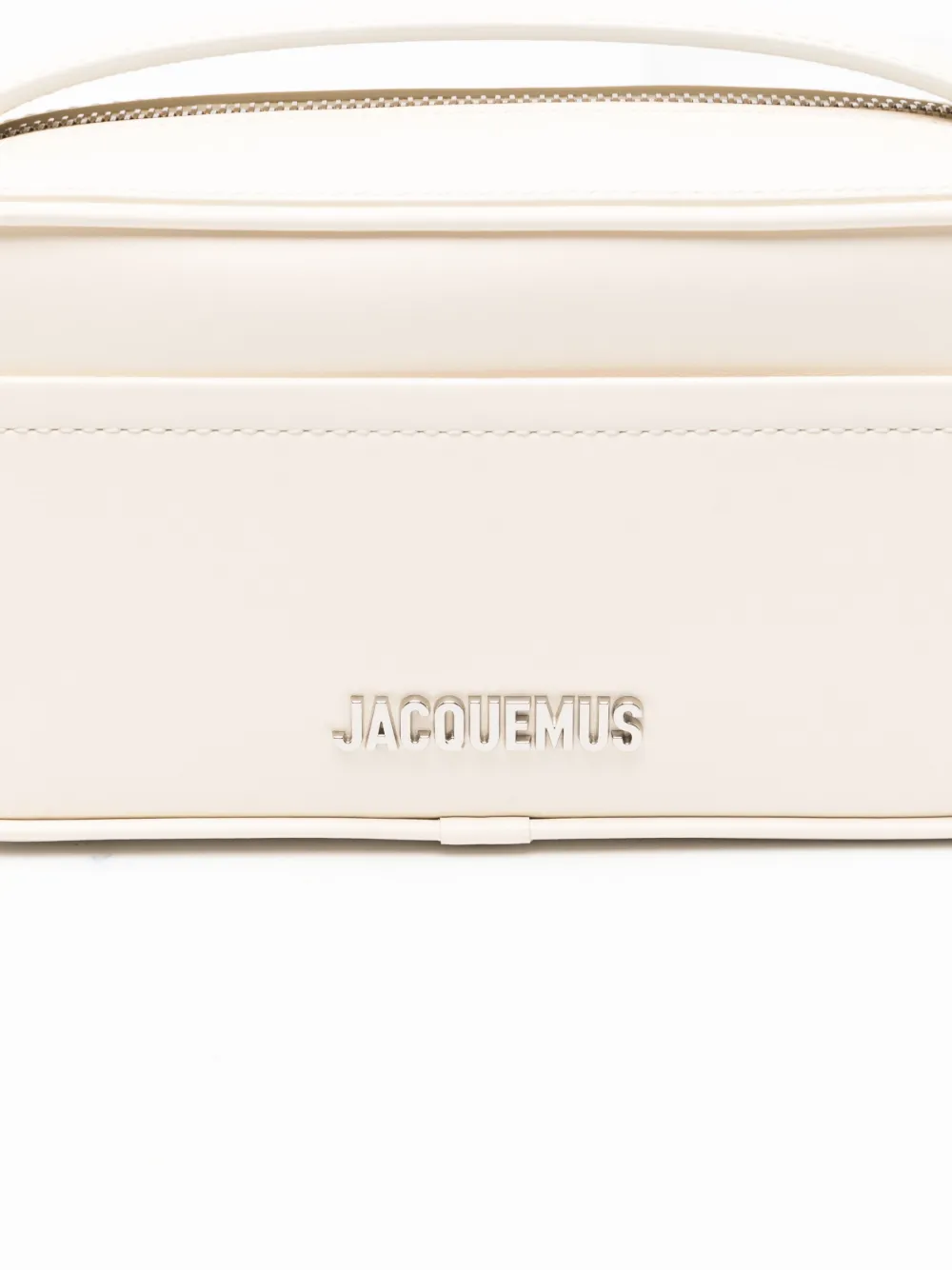 Jacquemus The Banet leren schoudertas met logoplakkaat Beige