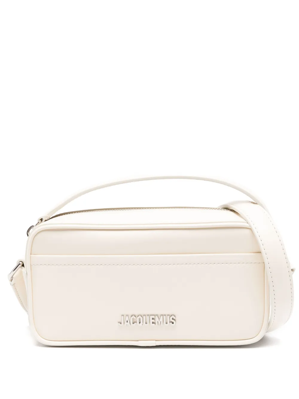 Jacquemus The Banet leren schoudertas met logoplakkaat Beige