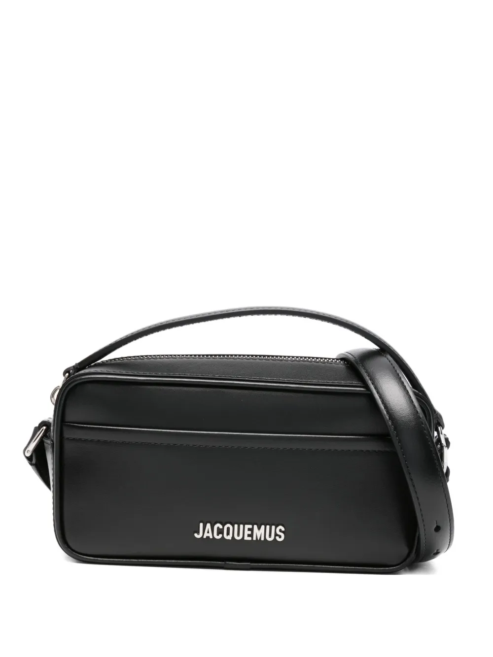 Jacquemus The Banet leren schoudertas met handgreep Zwart