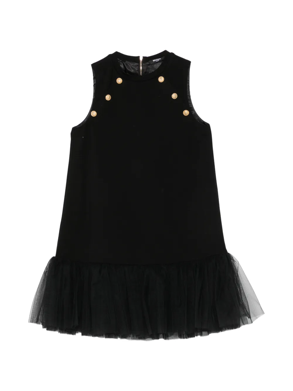 Balmain Kids button-embellished dress - Nero