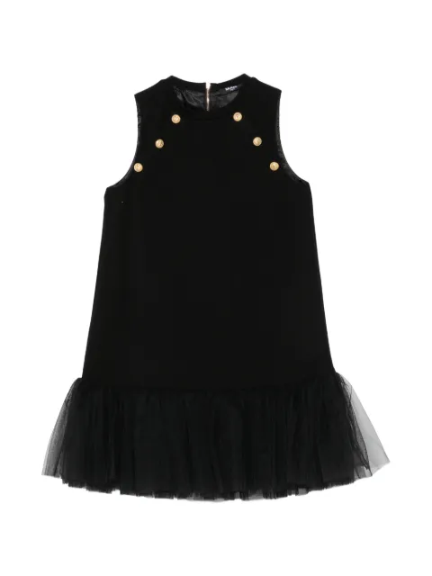 Balmain Kids button-embellished dress
