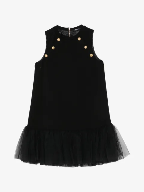 Balmain Kids button-embellished dress