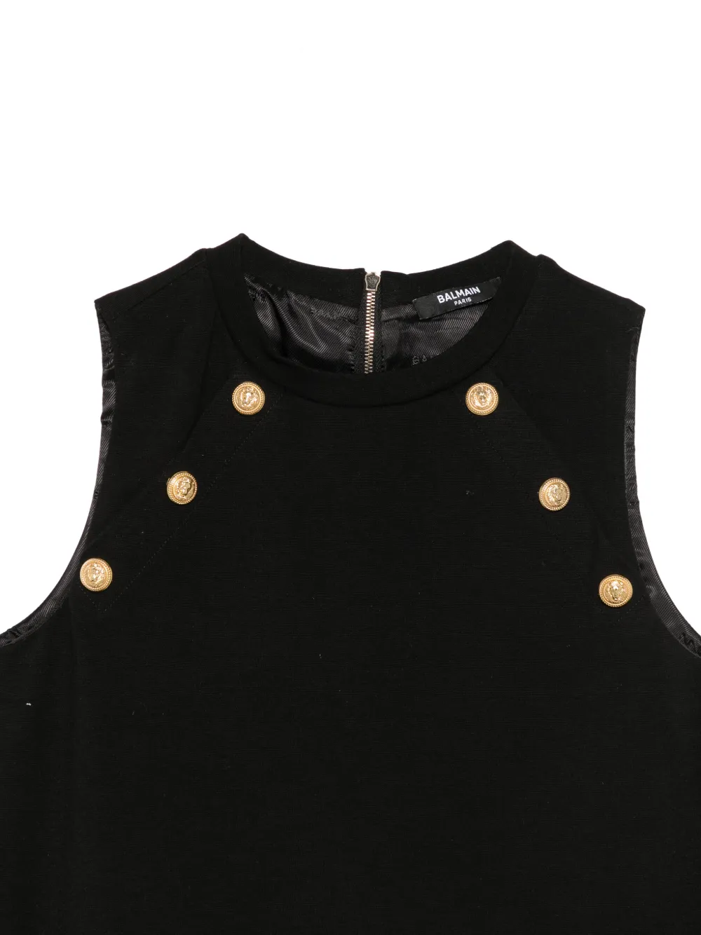 Balmain Kids Jurk verfraaid met knoop Zwart