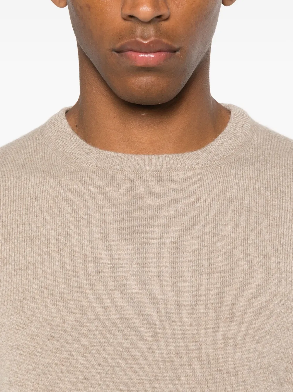 Malo Trui met ronde hals Beige