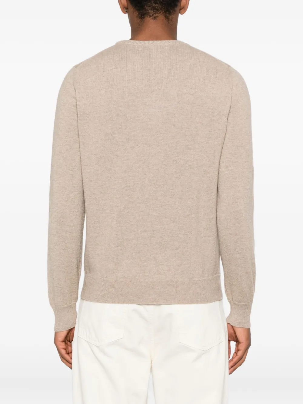 Malo Trui met ronde hals Beige