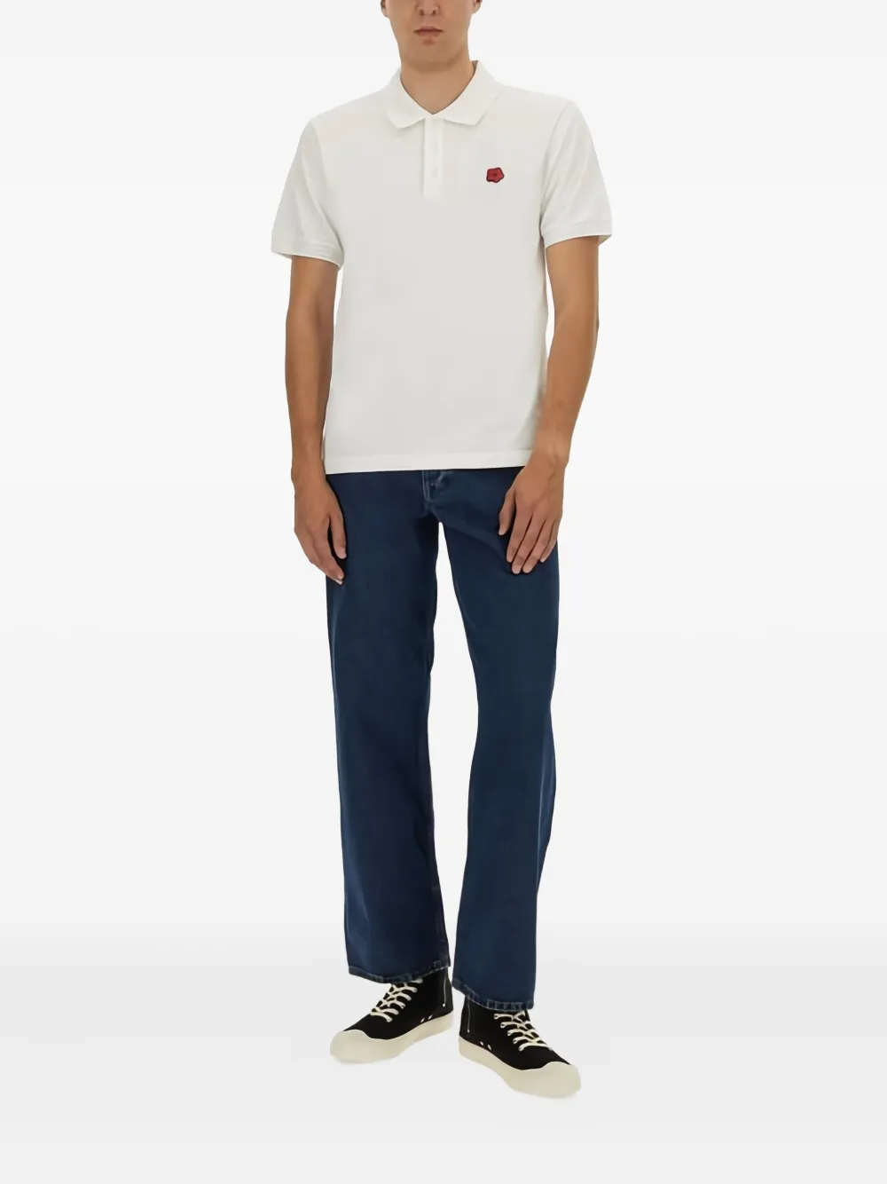 Kenzo Boke Flower poloshirt met geborduurd logo Wit