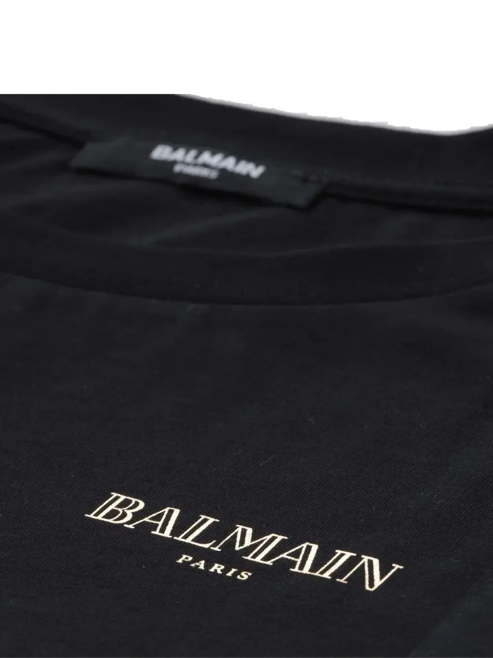 Balmain Kids T-shirt met knoopdetail Zwart