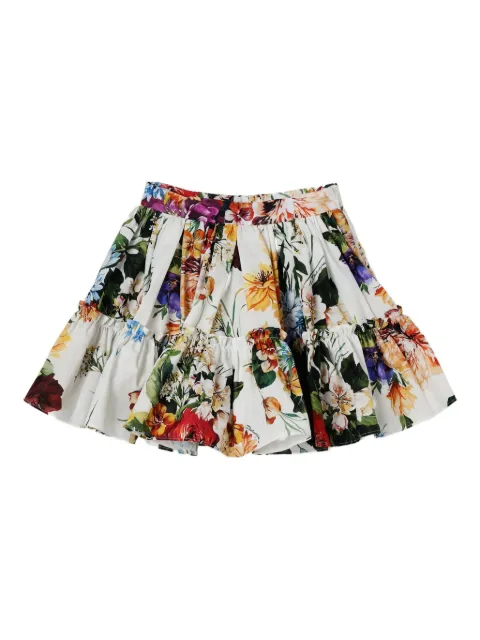 Dolce & Gabbana Kids ruffled floral mini skirt
