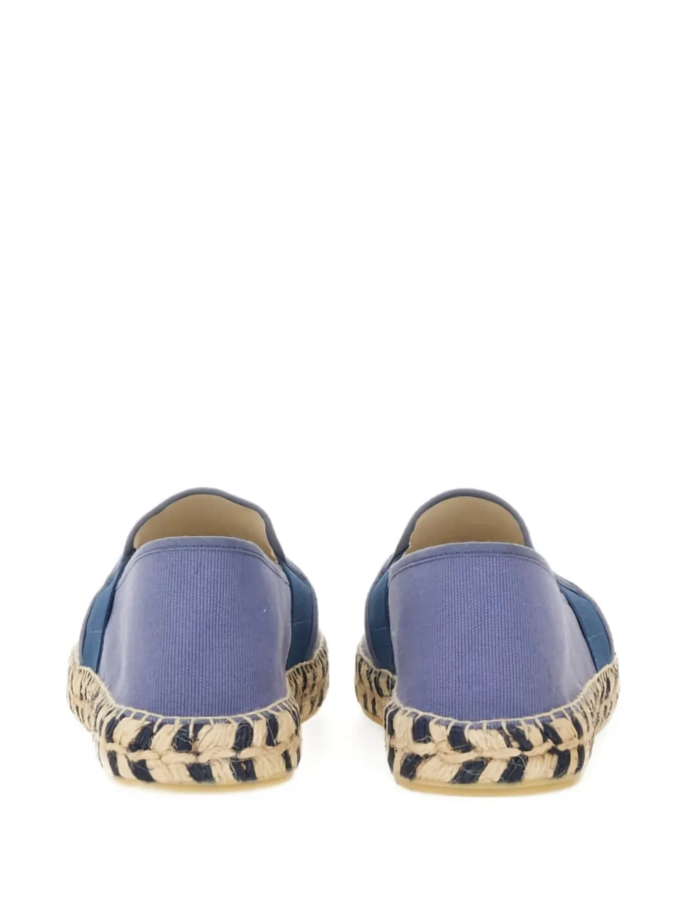 Kenzo Embroidered-logo Cotton Espadrilles In Blue