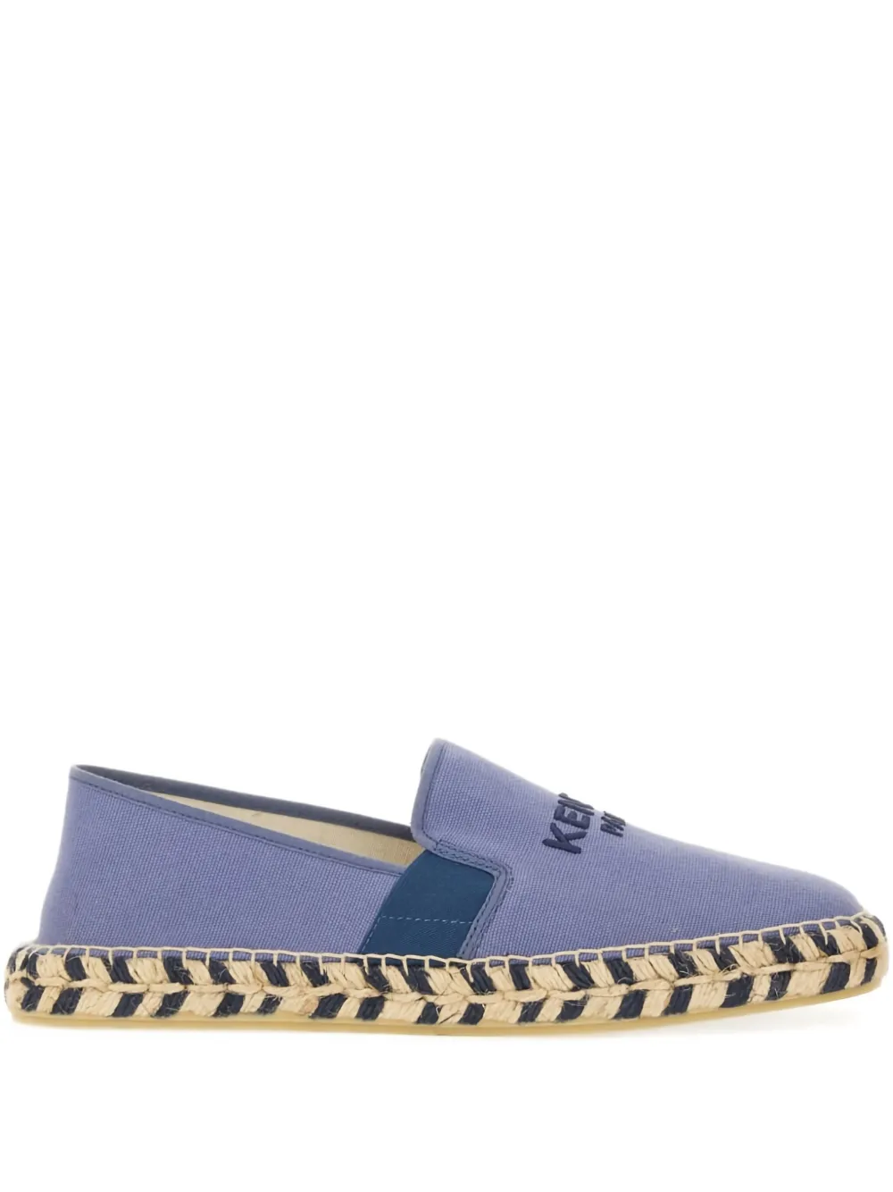 Kenzo embroidered-logo cotton espadrilles Blue
