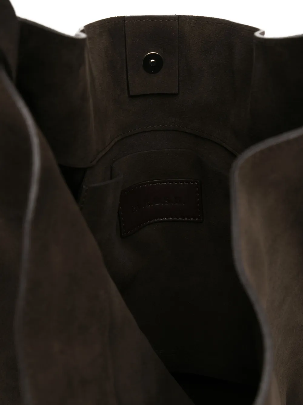 P.a.r.o.s.h Buckle-fastening Suede Shoulder Bag In Brown