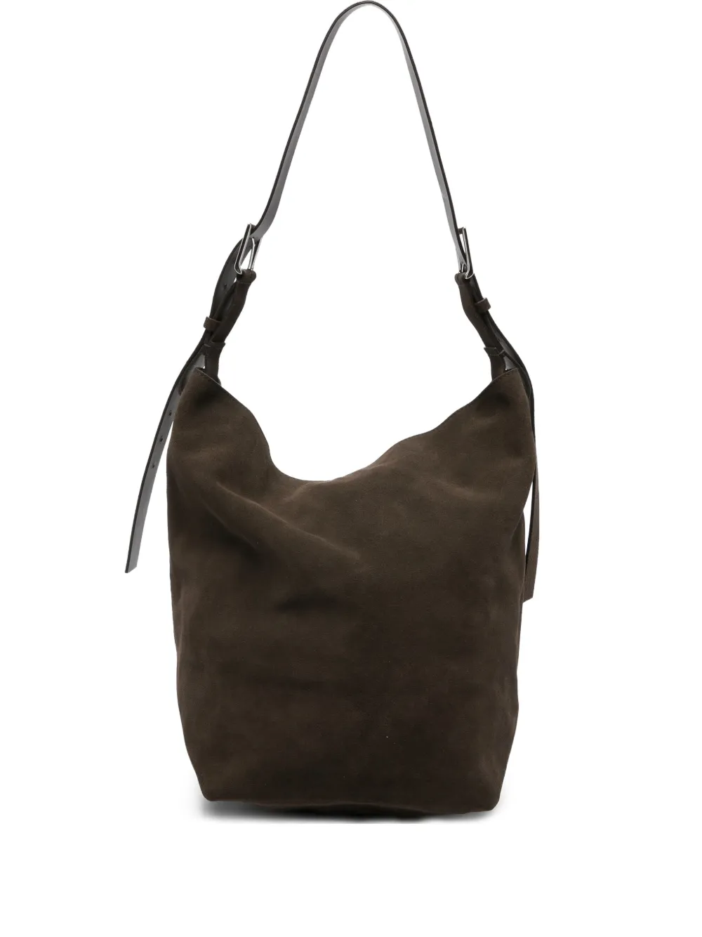 P.A.R.O.S.H. buckle-fastening suede shoulder bag | Brown | Image 1