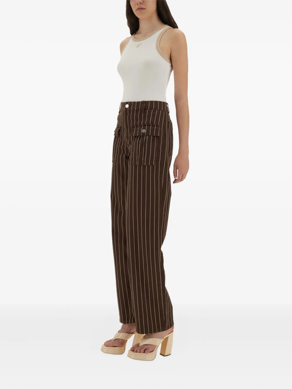 Baum Und Pferdgarten Nickie striped-pattern trousers - Bruin