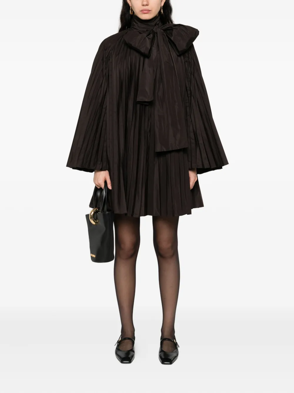 P.A.R.O.S.H. Jurk met strikdetail Bruin