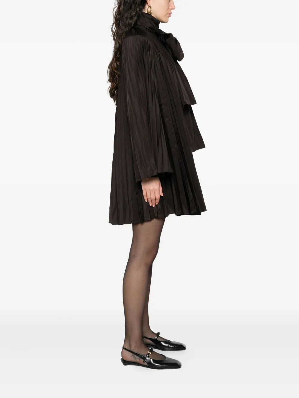 P.A.R.O.S.H. Jurk met strikdetail Bruin