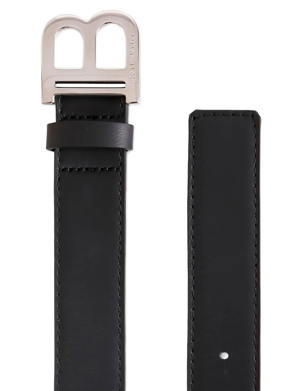 Balmain Kids Leren gespriem Zwart