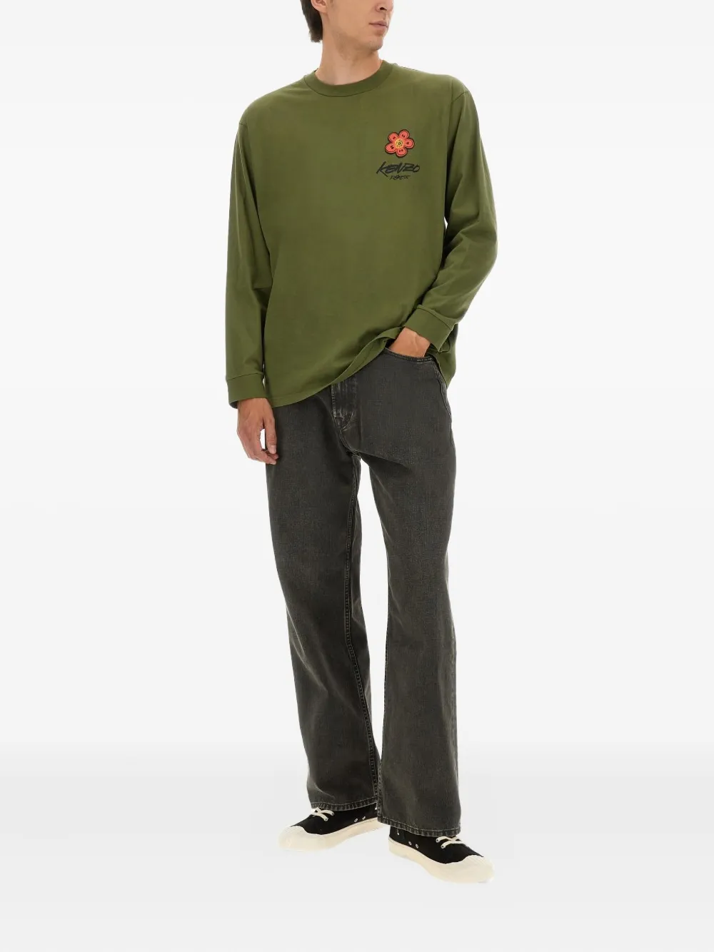 Kenzo x Futura 2000 T-shirt met print en lange mouwen Groen