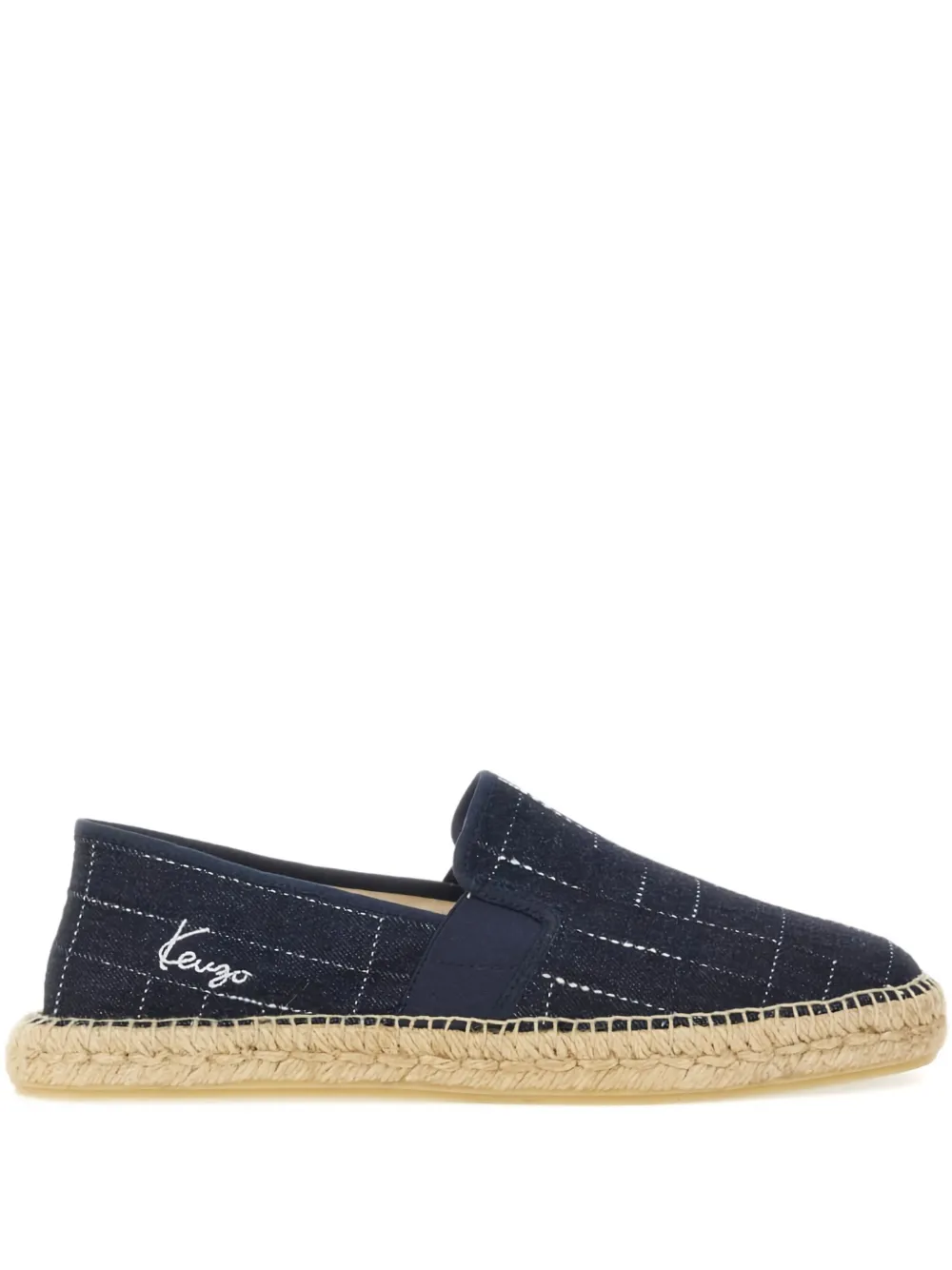 Kenzo grid-pattern espadrilles Blue