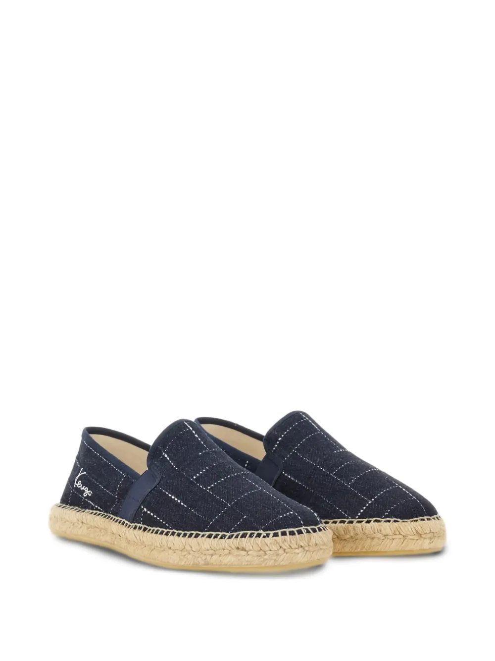 Kenzo grid-pattern espadrilles Blue