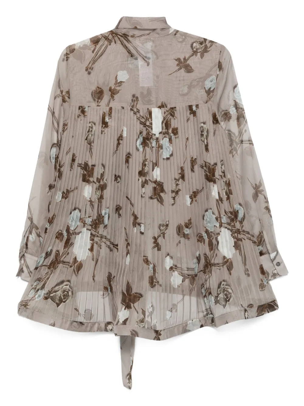 P.A.R.O.S.H. Blouse met bloemenprint - Grijs