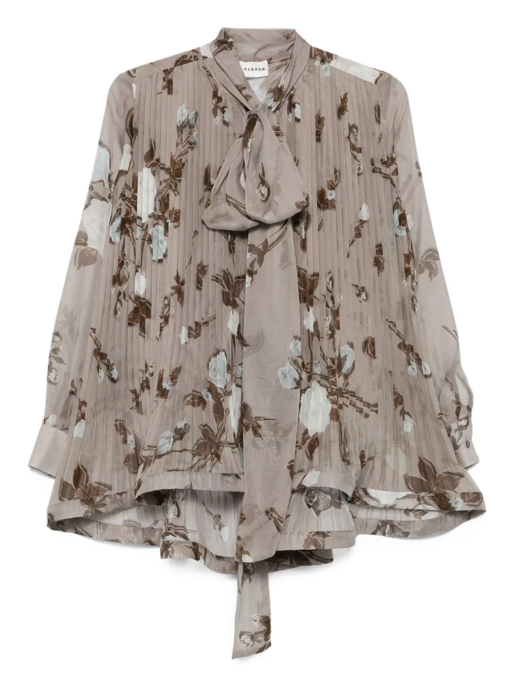 P.A.R.O.S.H. Blouse met bloemenprint Grijs