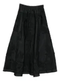 P.A.R.O.S.H. embroidered-flowers A-line midi skirt - Black