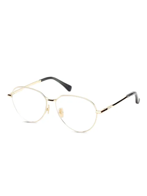 Max Mara Eyewear lentes con armazón ovalada metalizada