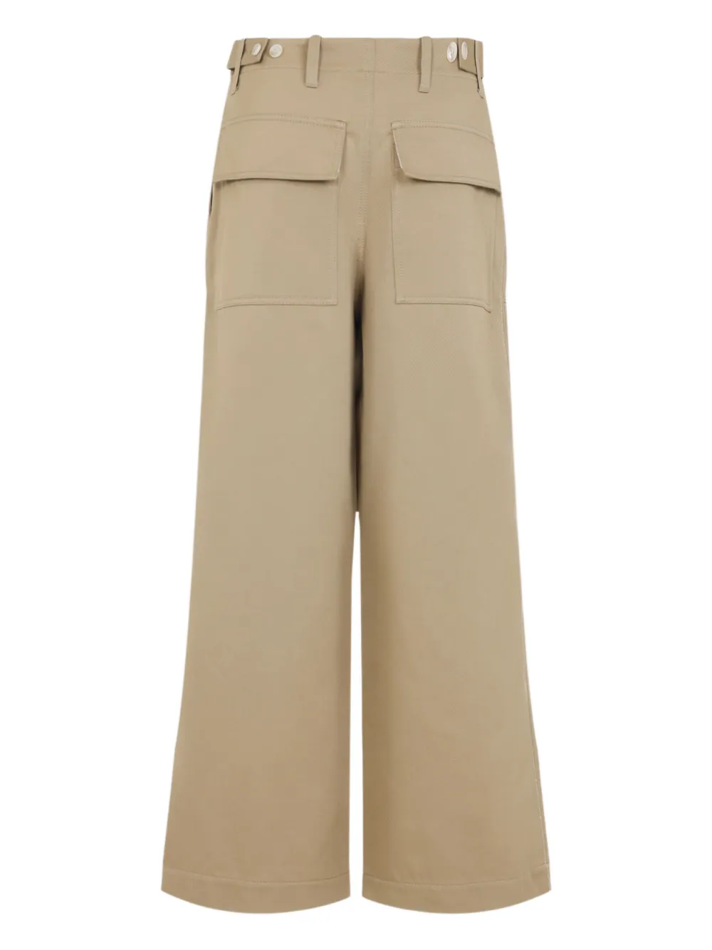 Marni rose-embroidered pocket trousers Beige