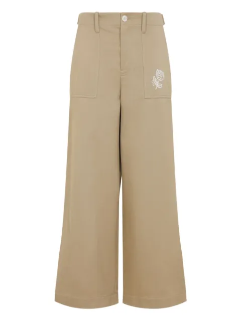 Marni rose-embroidered pocket trousers