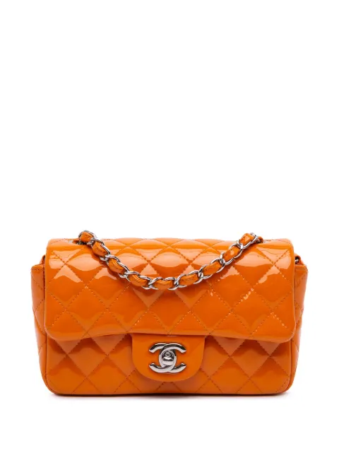 CHANEL Pre-Owned 2014-2015 Mini Rectangular Classic Patent Single Flap crossbody bag