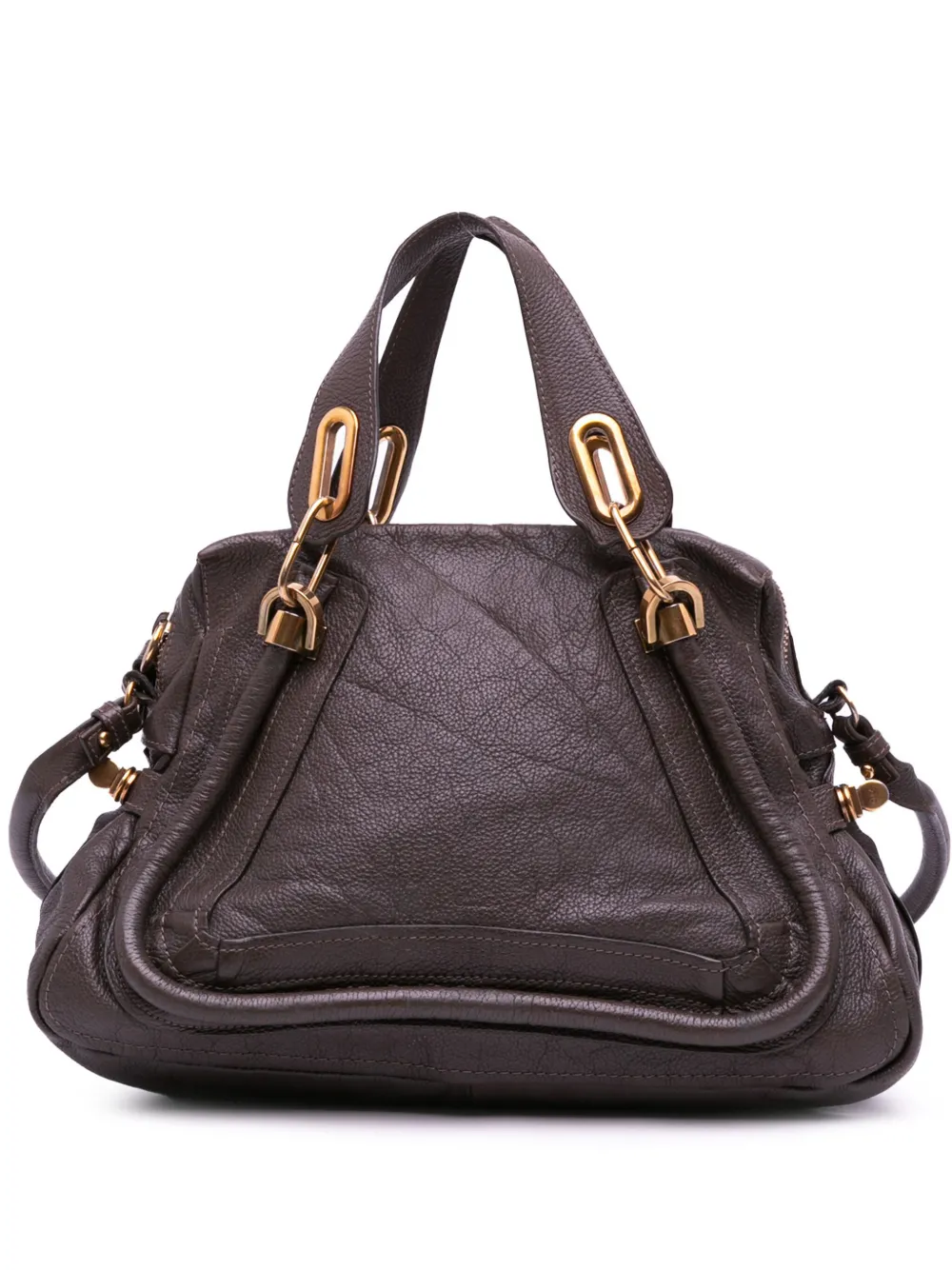 Chloé Pre-Owned 2012 Small Pebbled Leather Paraty satchel | Brown | Image 1