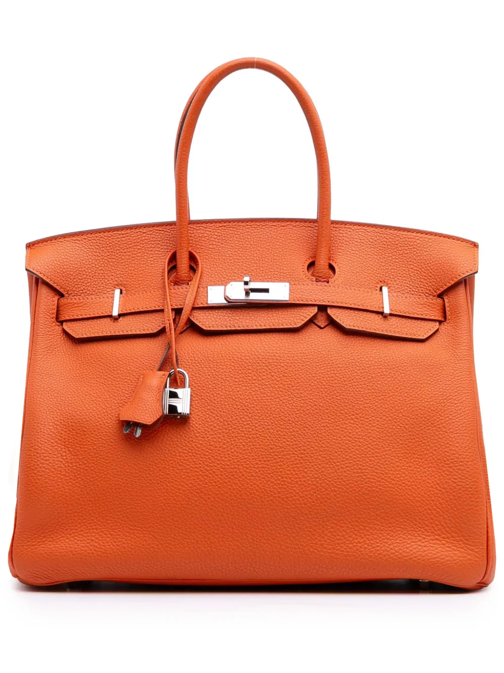 Hermès Pre-Owned 2009 トゴ バーキン ルトゥルネ 35 ハンドバッグ - オレンジ Hermès Pre-Owned 2009 トゴ バーキン ルトゥルネ 35 ハンドバッグ - オレンジ