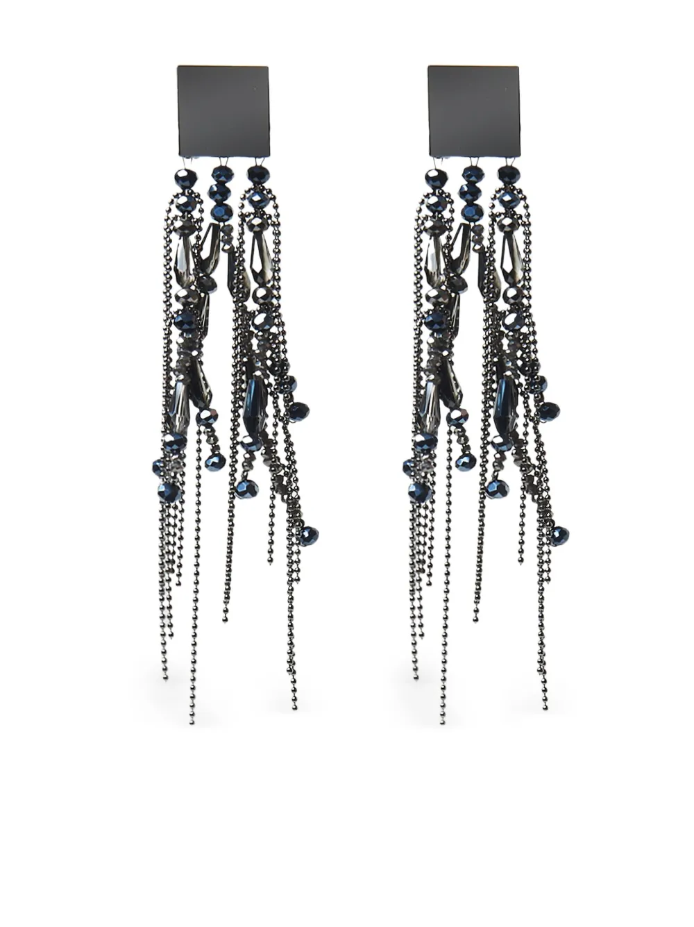 Peserico beaded tassel earrings - Argento