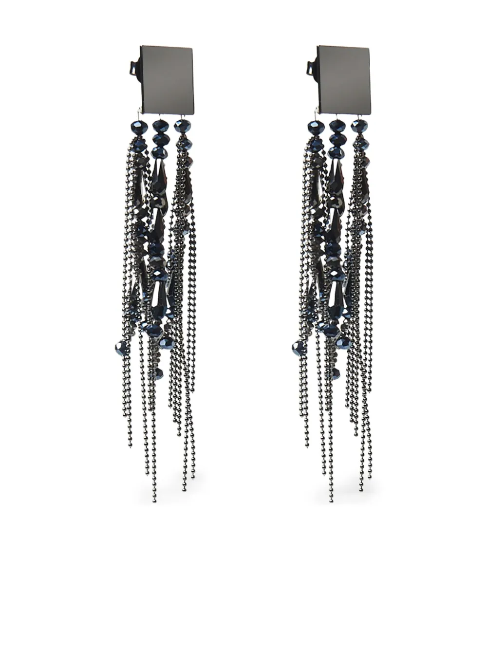 Peserico beaded tassel earrings - Zilver