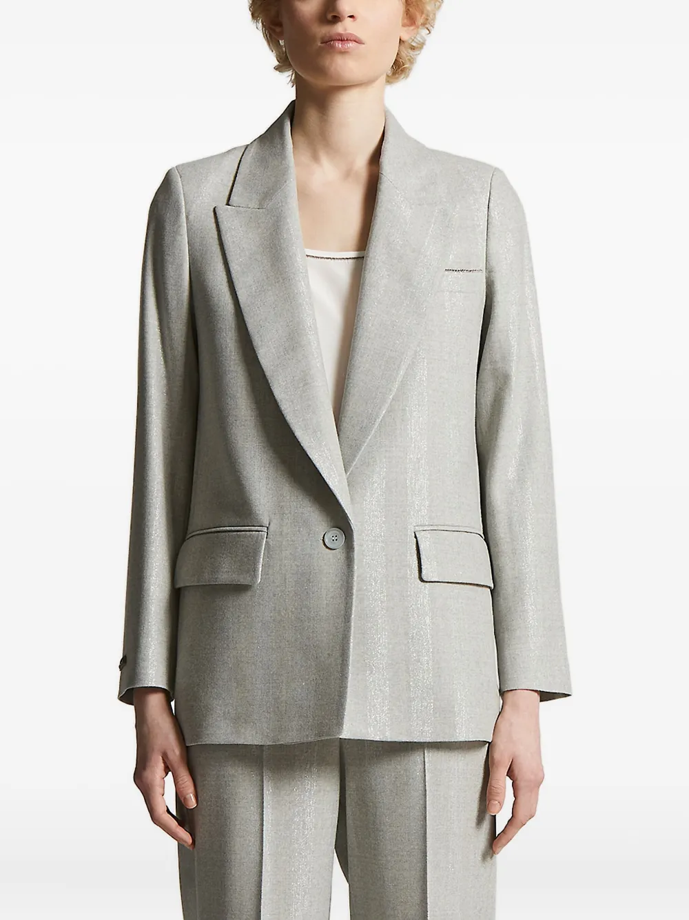 Peserico single-breasted blazer Grijs