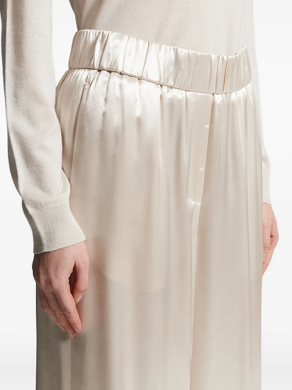 Peserico Elastic-waist Trousers In White